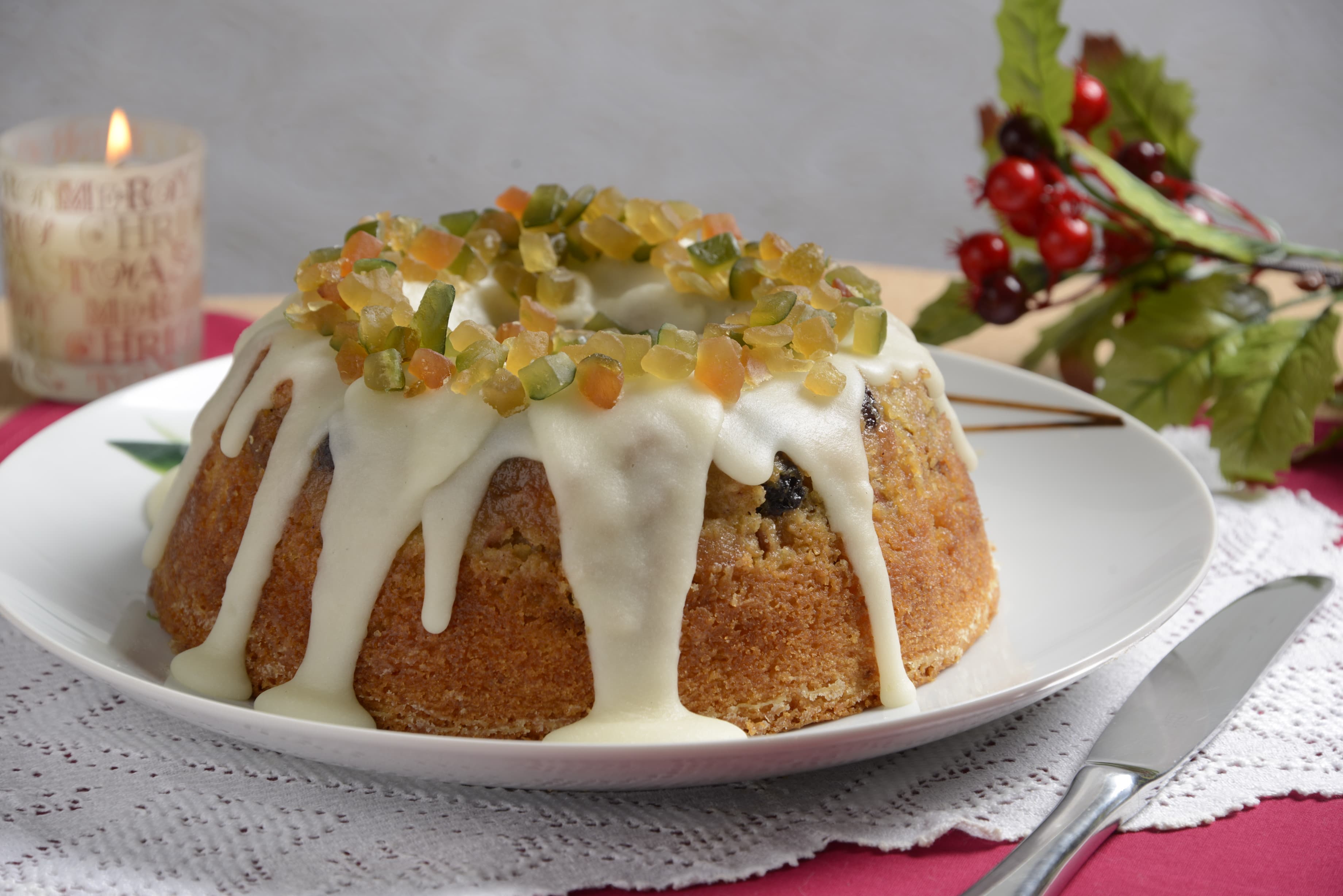 Bolo de Mel com Maçã, Nozes e Passas