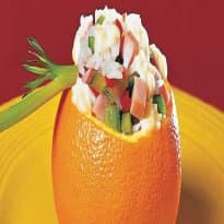 Salada de arroz na laranja