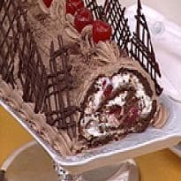 Rocambole suíço de chocolate