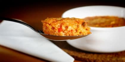Arroz de forno com atum