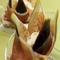 Rolinhos de presunto com figos