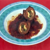 Carne Enrolada com Champignon e Mussarela