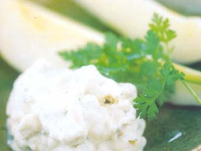 Creme de queijo com peras