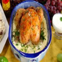 Frango Assado com Creme Especial