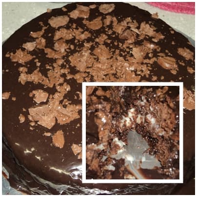 Torta de leite condensado e chocolate