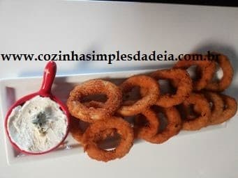 Aneis de Cebola Empanados