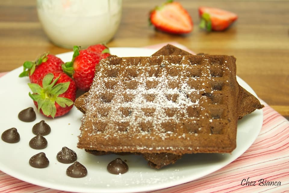 Waffle de chocolate duplo