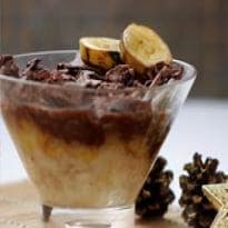 Pudim de Bananas com Chocolate