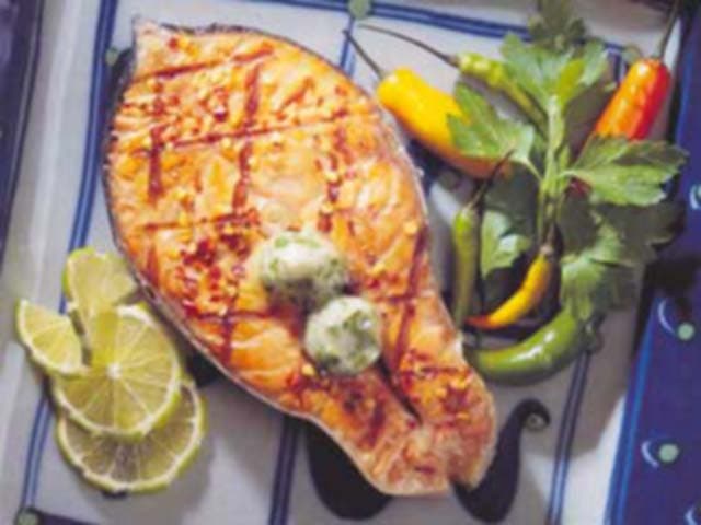 Salmão Caramelado com Gengibre e Lima