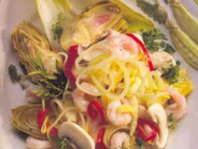 Camarões com Vegetais