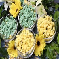 Pipoca verde e amarela