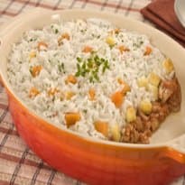 Arroz com Abóbora ao Molho de Carne