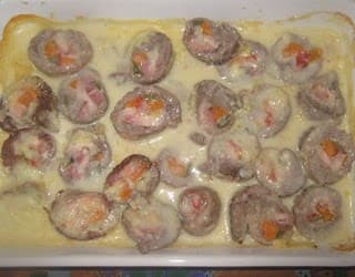 Bife Role com Molho Branco