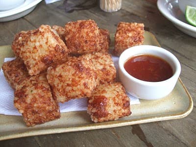 Harumaki de camarão e alho porró