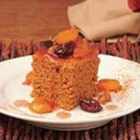 Bolo de Abóbora com Compota de Frutas