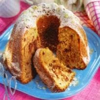 Bolo de maçã aveia e canela