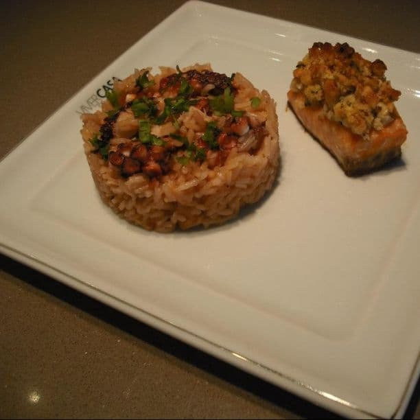 Arroz de Polvo com Salmão