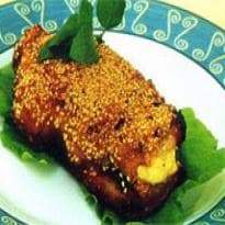 Filé de Frango Empanado com Gergelim