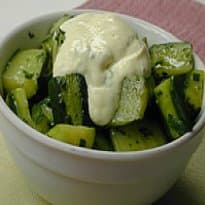 Pepino Sauté com Molho de Limão Siciliano