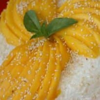 Arroz Doce Tailandês com Manga (Khao neeo mamuang )