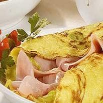 Omelete de Presunto, Alho-Poró e Tomate