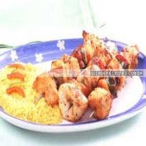 Espetinho de Frango e Pimentão