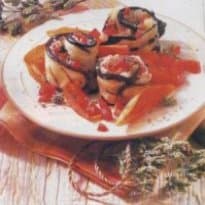 Rolinhos de berinjela ao atum