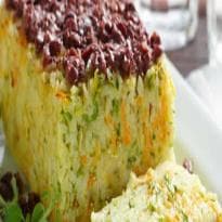 Enformado de Arroz com Pesto de Azeitona