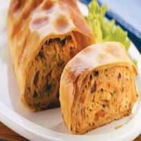 Enrolado de Frango com Massa de Pastel