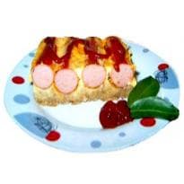 Torta de salsicha com cheddar