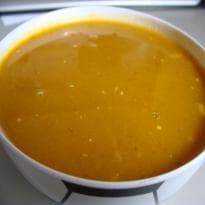 Sopa Creme de Abóbora com Carne Desfiada