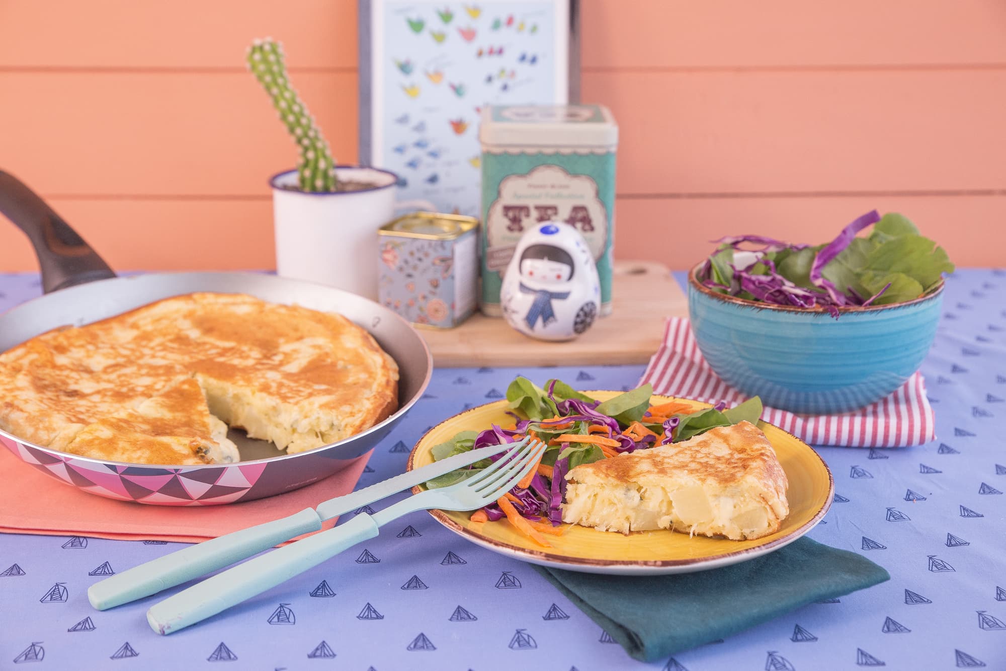 Torta de Gorgonzola, Mussarela e Batata de Frigideira