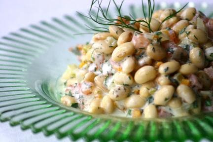 Salada de Soja Com Legumes e Molho de Ervas