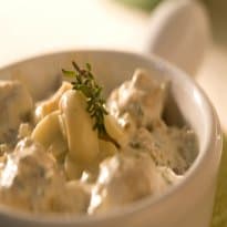 Picadinho de filé mignon com creme de leite