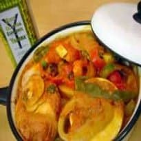 Moqueca de palmito-pupunha com azeite de oliva