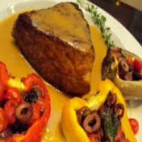 Picanha suína ao molho de laranja do Edu Guedes