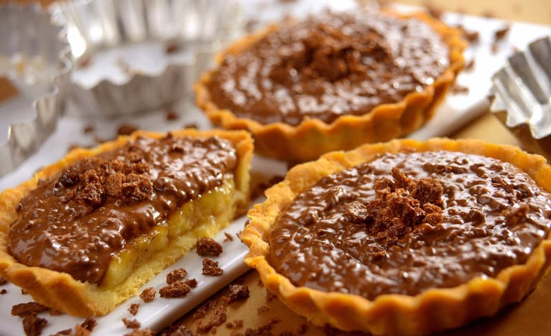 Torta de Creme Crocante Ovomaltine e Banana