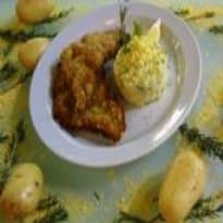 Bife à Milanesa com Salada de Batata do Edu Guedes