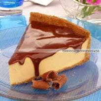 Cheesecake de Doce de Leite com Glacê de Chocolate